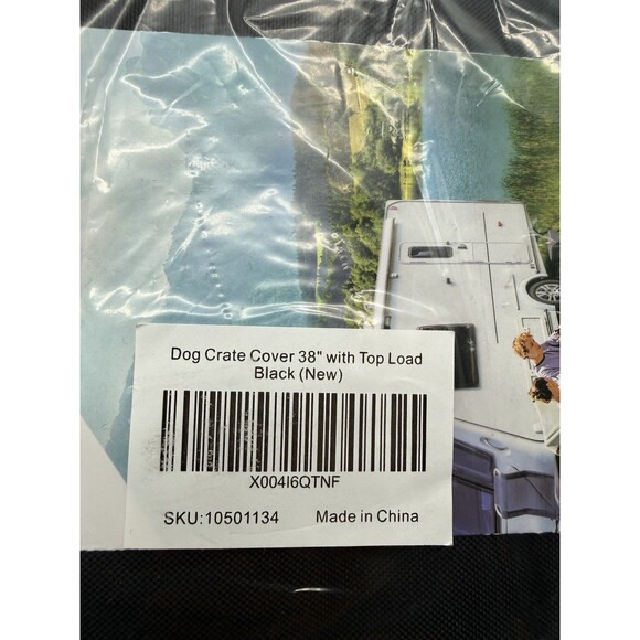 Explore Land Dog 38" Crate Cover Black Heavy Duty Polyester Pet Kennel Sunshade - Picture 7 of 7